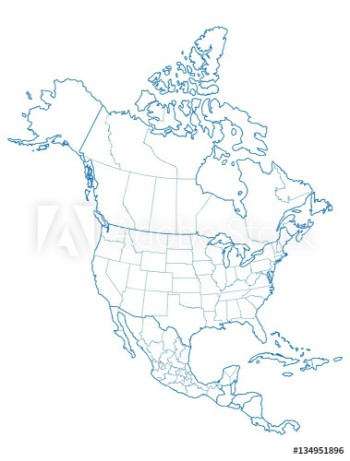 Picture of North America map